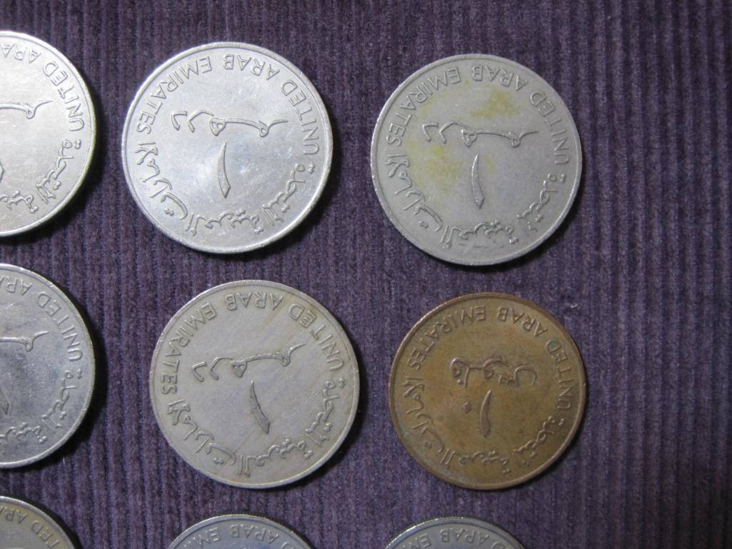 Lot of coins from the United Arab Emirates