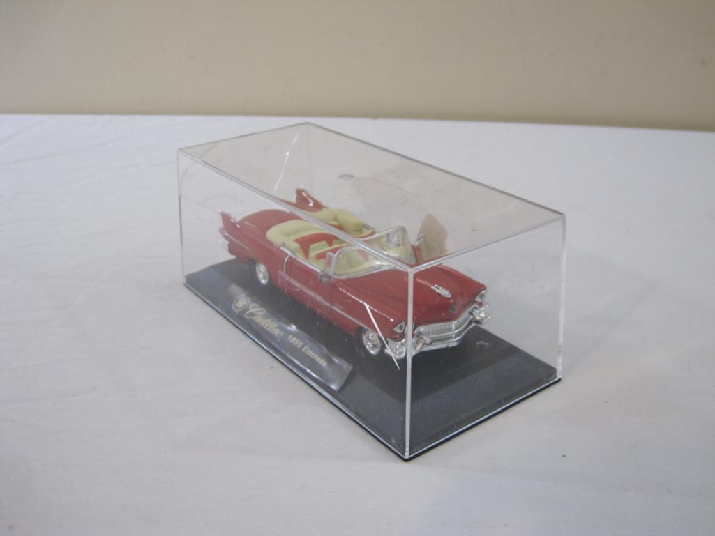 1955 Cadillac Eldorado Model Car in Display Case, New Ray 2000, 6 oz