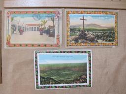 Three 1920s-era accordion-style California souvenir photo folders, from Mount Wilson, Riverside and