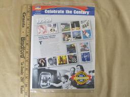 1950s Celebrate the Century Full Pane of Postage Stamps, 1998