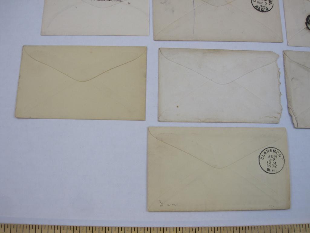 Batch of late 19th Century addressed, stamped envelopes, one with a letter enclosed. Plus one never