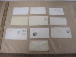 Batch of late 19th Century addressed, stamped envelopes, one with a letter enclosed. Plus one never