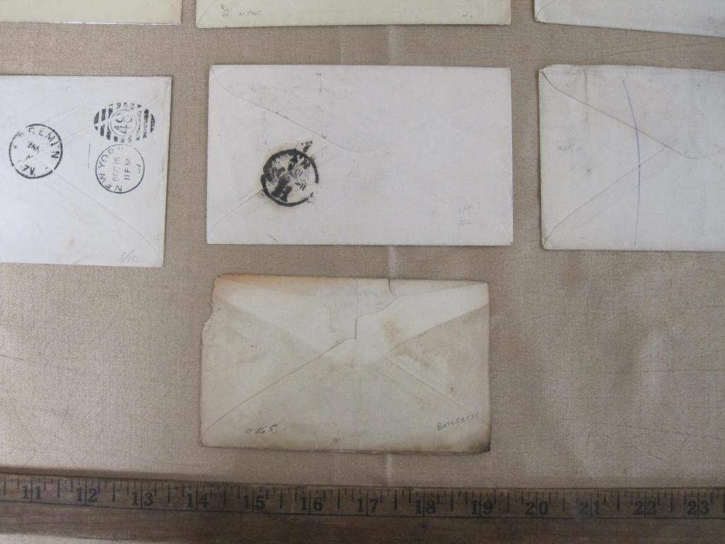 Batch of late 19th Century addressed, stamped envelopes, one with a letter enclosed. Plus one never