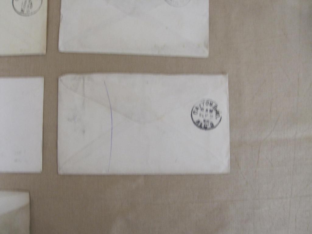 Batch of late 19th Century addressed, stamped envelopes, one with a letter enclosed. Plus one never