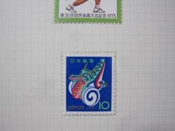 1975 and 1976 10, 20 and 50 yen Japan postage stamps, gum is intact