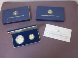 United States Constitution Coin Set includes a 1987 Constitution Proof Silver Dollar (90 percent