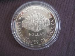 United States Constitution Coin Set includes a 1987 Constitution Proof Silver Dollar (90 percent