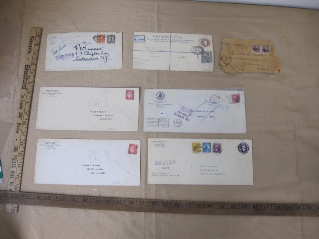 Lot of stamped, addressed envelopes, postmarked from 1921 to 1936