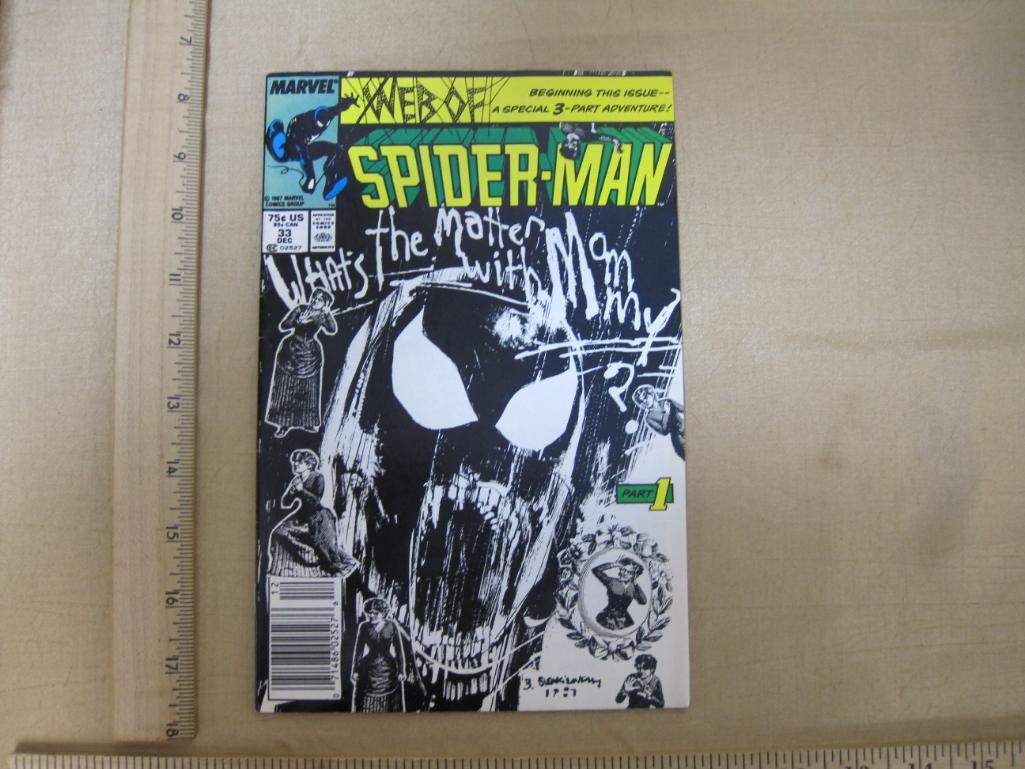 Five Web of Spiderman Comic Books, 1980s