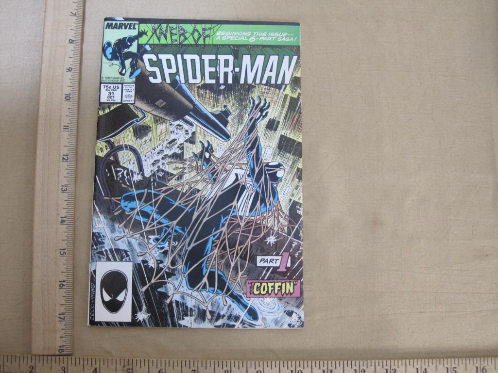 Five Web of Spiderman Comic Books, 1980s