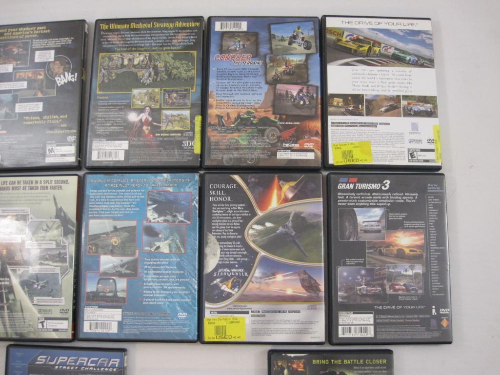 Lot of 11 Video Games including PS2 XIII, Gran Turismo 3 & 4, Ace Combat 4 & 5, Tom Clancey's