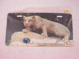 Penn State PSU Nittany Lion Vanity/License Plate, Aluminotions Collector Plate Series, sealed, 3 oz