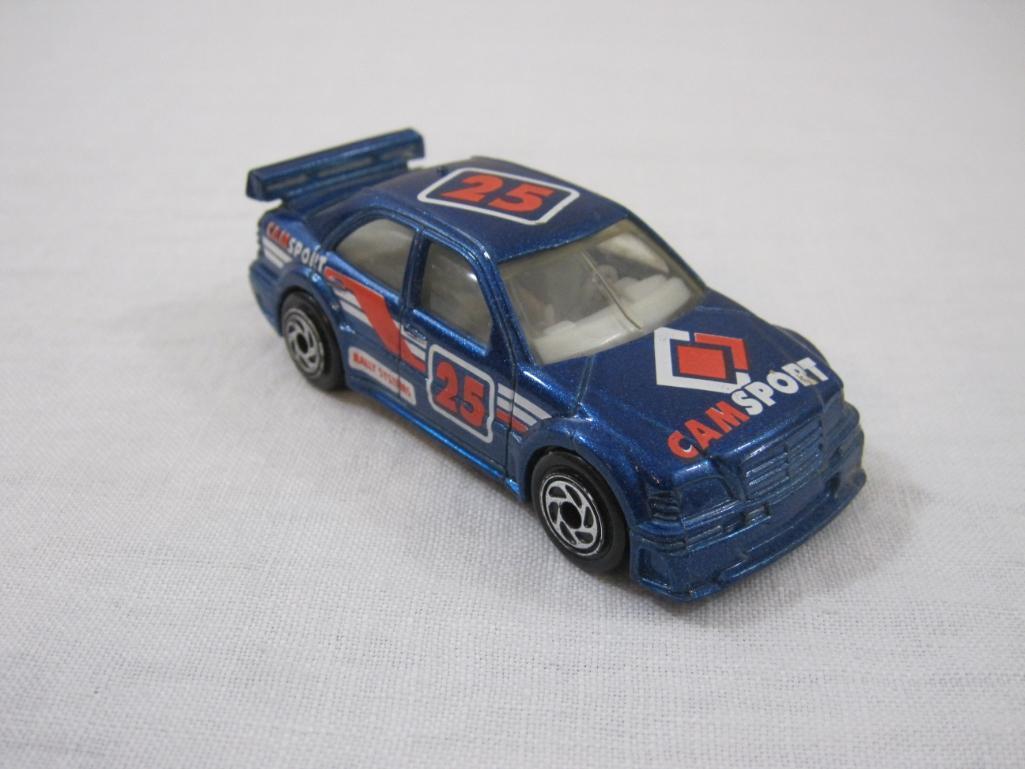 Six Blue Matchbox Cars from 1990s, 9 oz