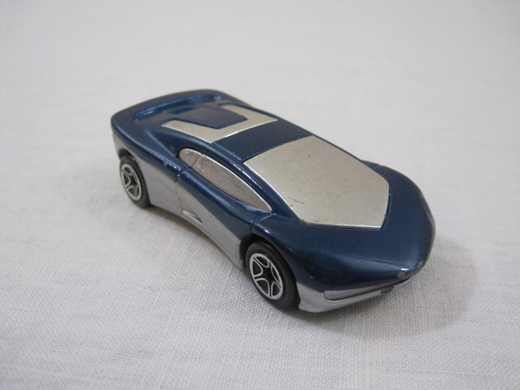 Six Blue Matchbox Cars from 1990s, 9 oz