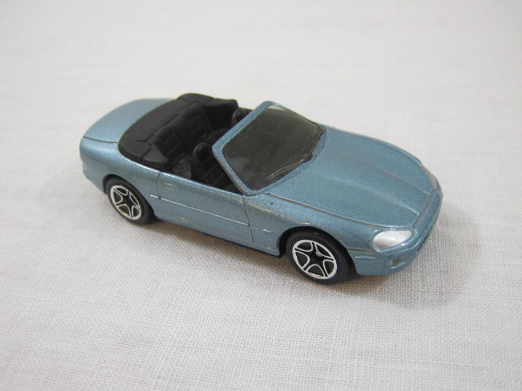 Six Blue Matchbox Cars from 1990s, 9 oz