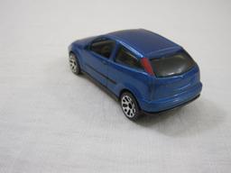 Six Blue Matchbox Cars from 1990s, 9 oz