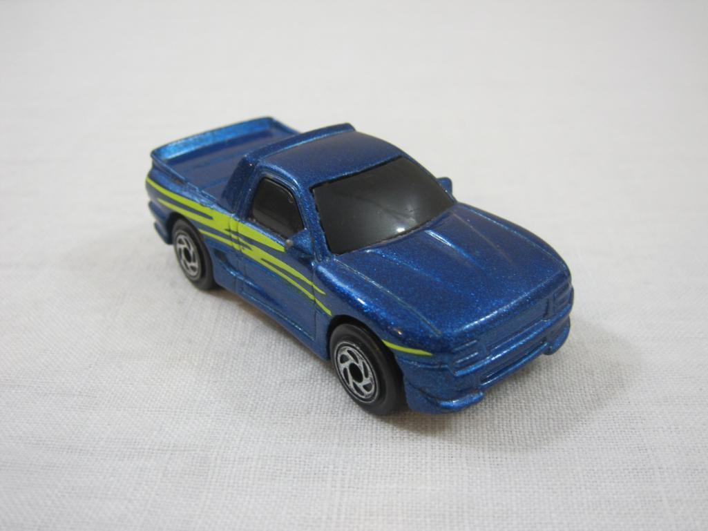 Six Blue Matchbox Cars from 1990s, 9 oz