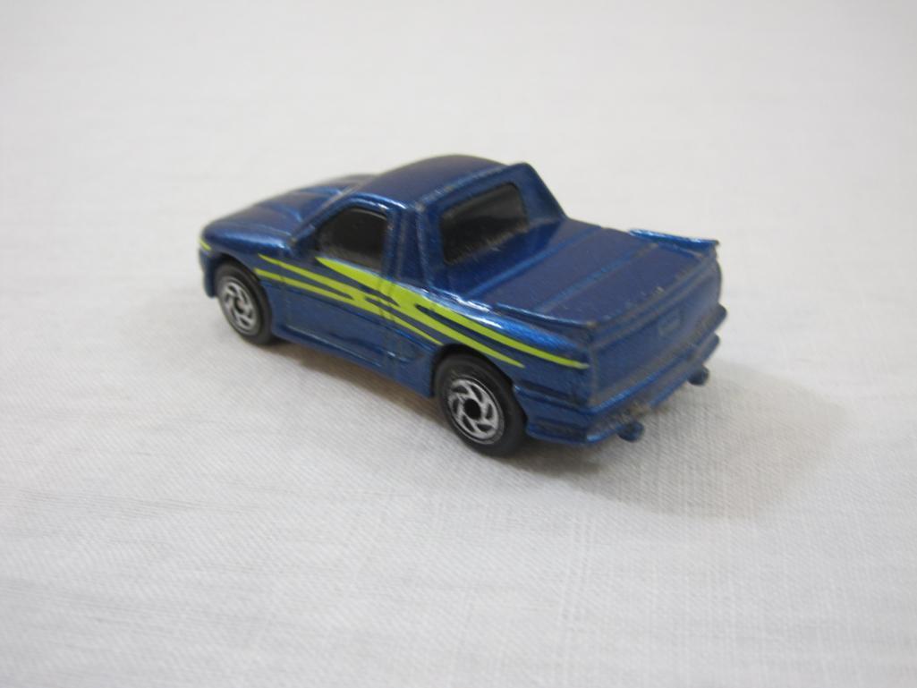 Six Blue Matchbox Cars from 1990s, 9 oz