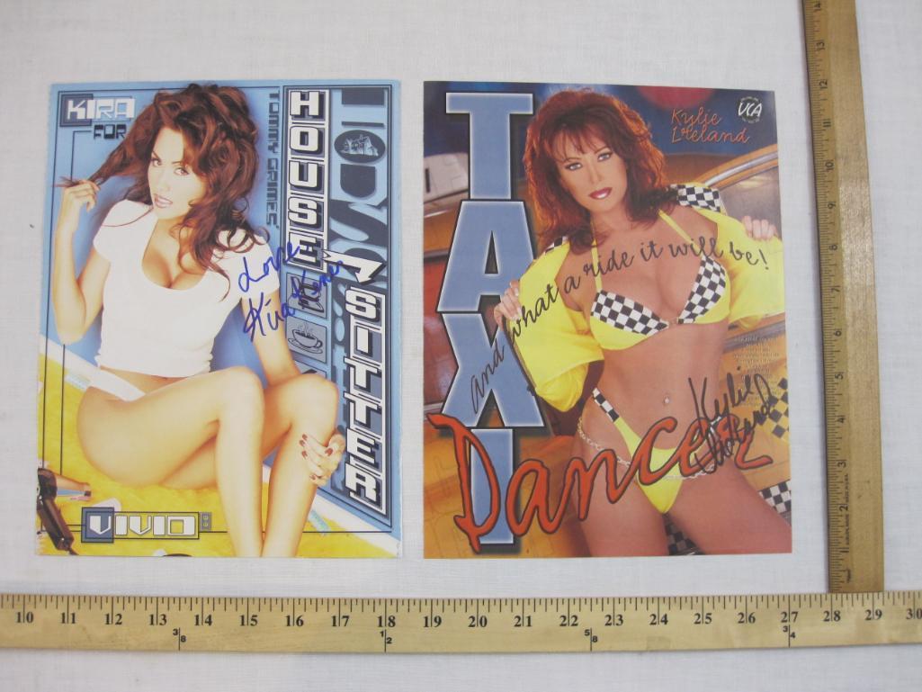 Two Signed Photos of Adult Actresses including Kira Kener and Kylie Ireland, 1 oz
