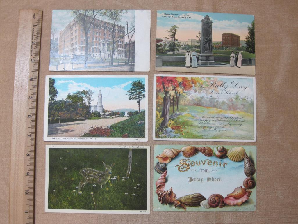 Lot of Pennsylvania postcards, including Pittsburgh's Magee Memorial, Gettysburg's Summit of Little