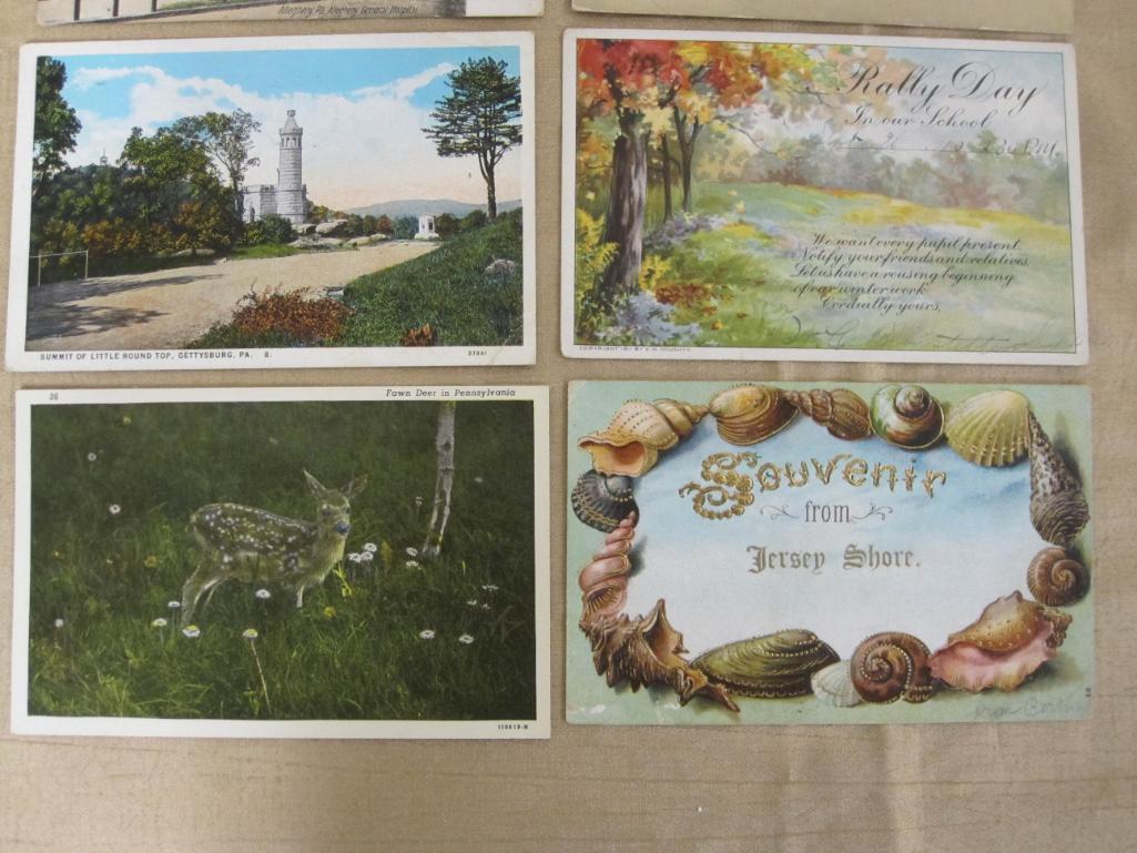 Lot of Pennsylvania postcards, including Pittsburgh's Magee Memorial, Gettysburg's Summit of Little