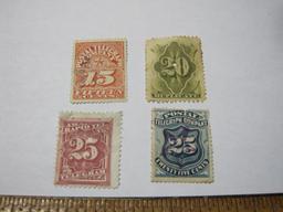 Four telegraph stamps: 2 Postal Telegraph Company, 2 AM Rapid Tel.