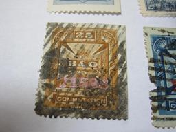 Five stamps: 4 ommutation; 1 1931 Western Union Telegraph Co. complimentary 25 Value Cents