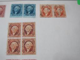 Cancelled 1860's and 1870's 2 cent and 5 cent US Stamps