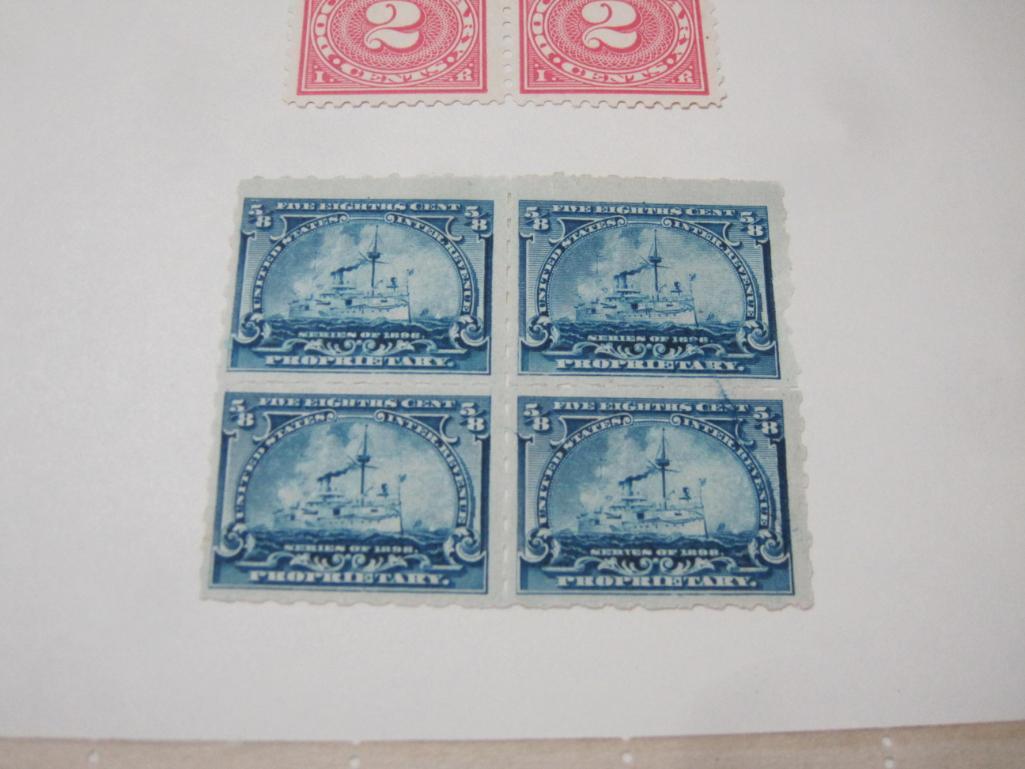 US 1 Cent , 5/8 Cent , 1/4 Cent Stamps