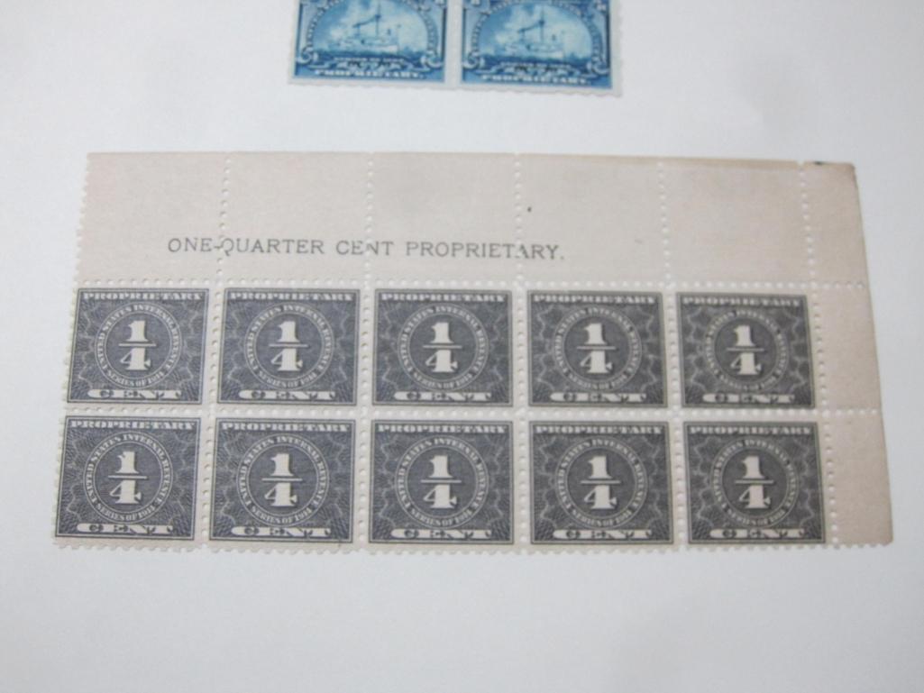 US 1 Cent , 5/8 Cent , 1/4 Cent Stamps