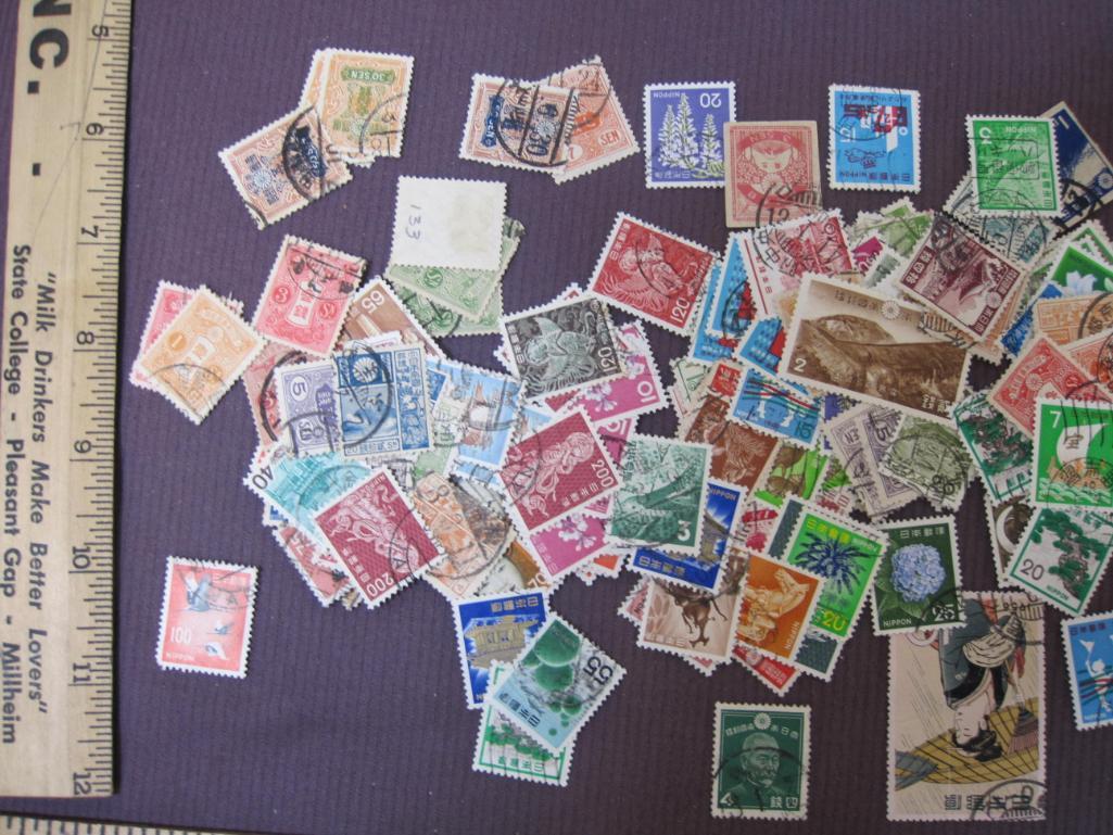 Lot of canceled Japan (Nippon) postage stamps including Scott # 141, 196, 887 and more