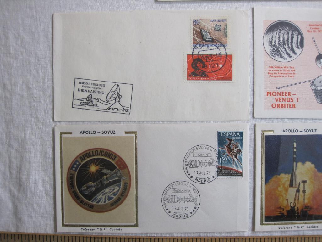 Eight Space Exploration Themed Foreign First Day Covers. Includes France, Australia, Germany and
