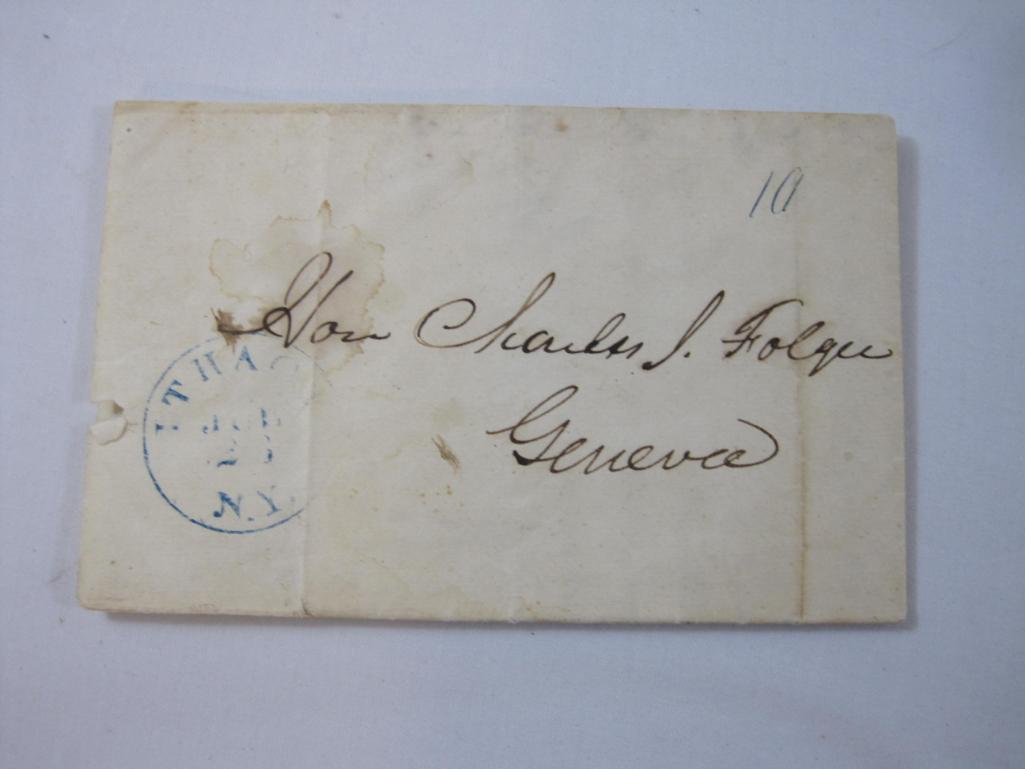 Five 1800s Postmarked Envelopes and Correspondence