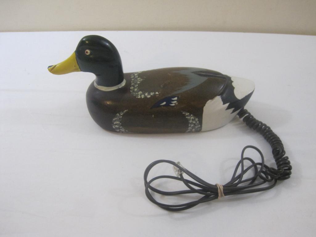 Telemania Quack Fone Wooden Duck Phone with owner's manual, 1 lb 3 oz