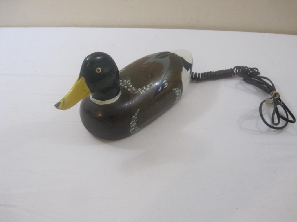 Telemania Quack Fone Wooden Duck Phone with owner's manual, 1 lb 3 oz