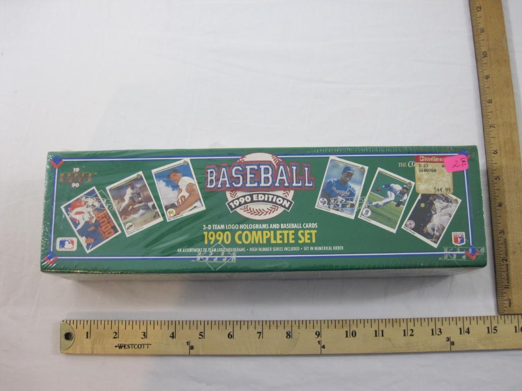SEALED Upper Deck Baseball 1990 Complete Set with 3-D Team Logo Holograms and Baseball Cards, 4 lbs