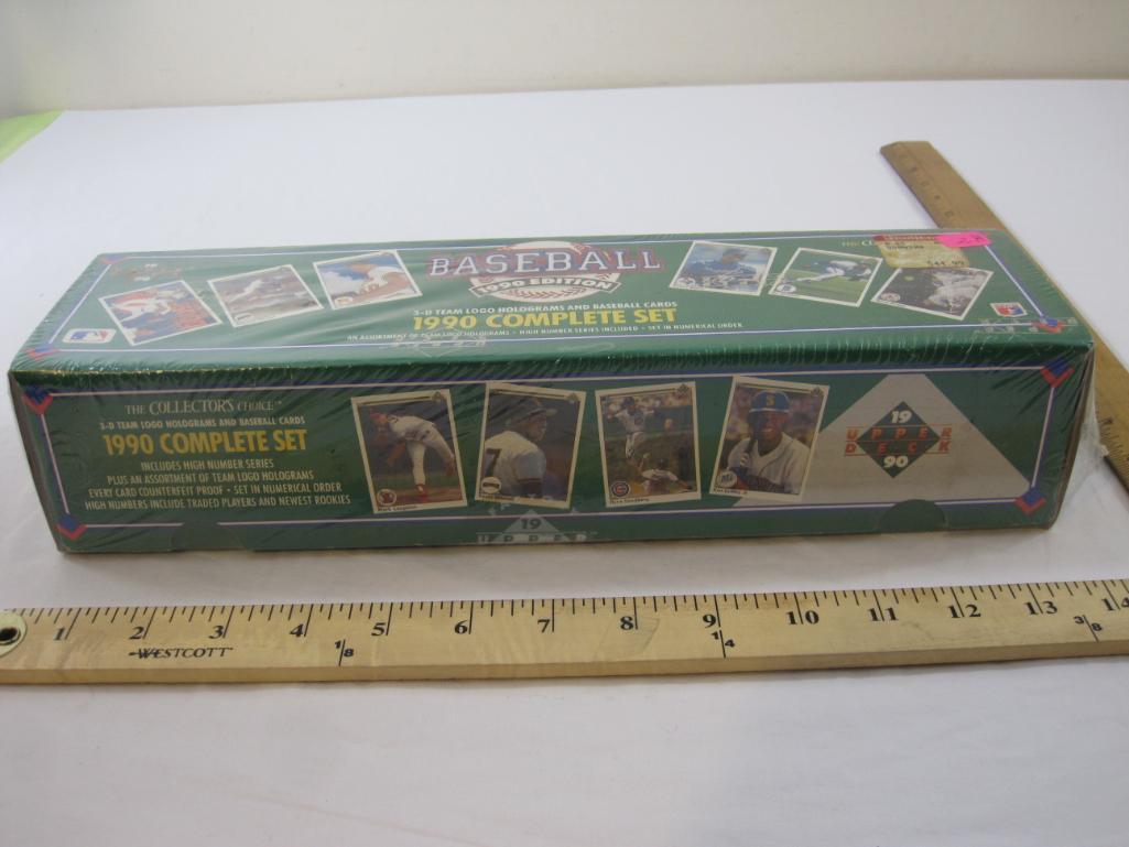 SEALED Upper Deck Baseball 1990 Complete Set with 3-D Team Logo Holograms and Baseball Cards, 4 lbs