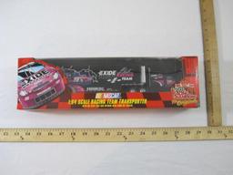 NASCAR 1:64 Scale Racing Team Transporter with Die Cast Cab and Opening Rear Door on Trailer, #99