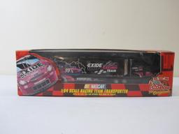 NASCAR 1:64 Scale Racing Team Transporter with Die Cast Cab and Opening Rear Door on Trailer, #99