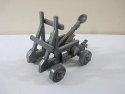 Pewter Catapult, working, made in Spain, 1 lb 10 oz