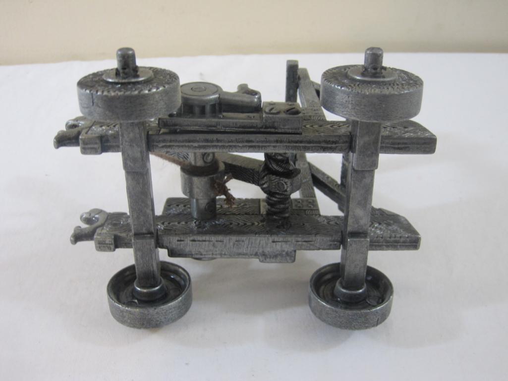 Pewter Catapult, working, made in Spain, 1 lb 10 oz