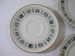 Set of 5 Royal Doulton Tapestry Fine China Plates including 4 Bread Plates (6.5" diameter), and 1