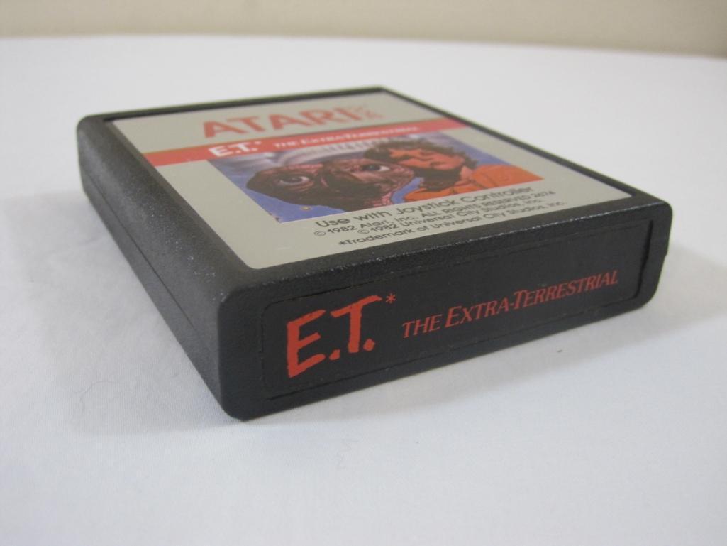 Vintage E.T. The Extra-Terrestrial ATARI 2600 Game Cartridge and Instruction Manual, game has been