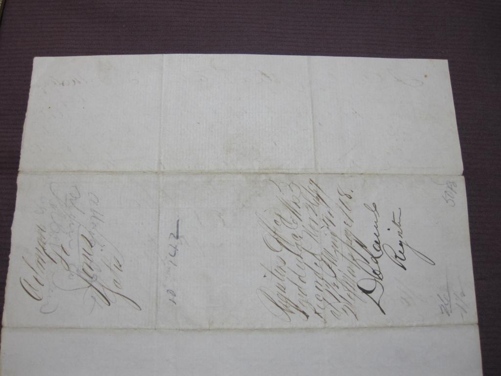 Nineteenth Century handwritten document notarized by New York State, Chautauqua County Clerk's