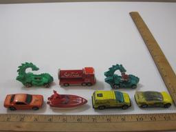 7 Miniature Cars from Hot Wheels, Matchbox and more including dragon, soft drink and more