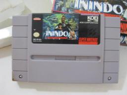 Two Super Nintendo Games including Super Castle Vania IV and Inindo: Way of the Ninja, both in