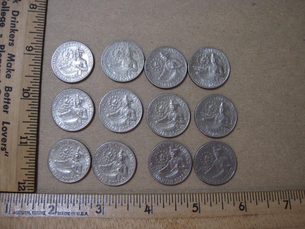 Twelve US 1976 1776-1976 Bicentenial Quarters