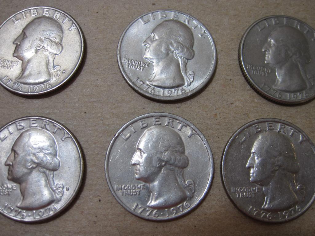 Twelve US 1976 1776-1976 Bicentenial Quarters