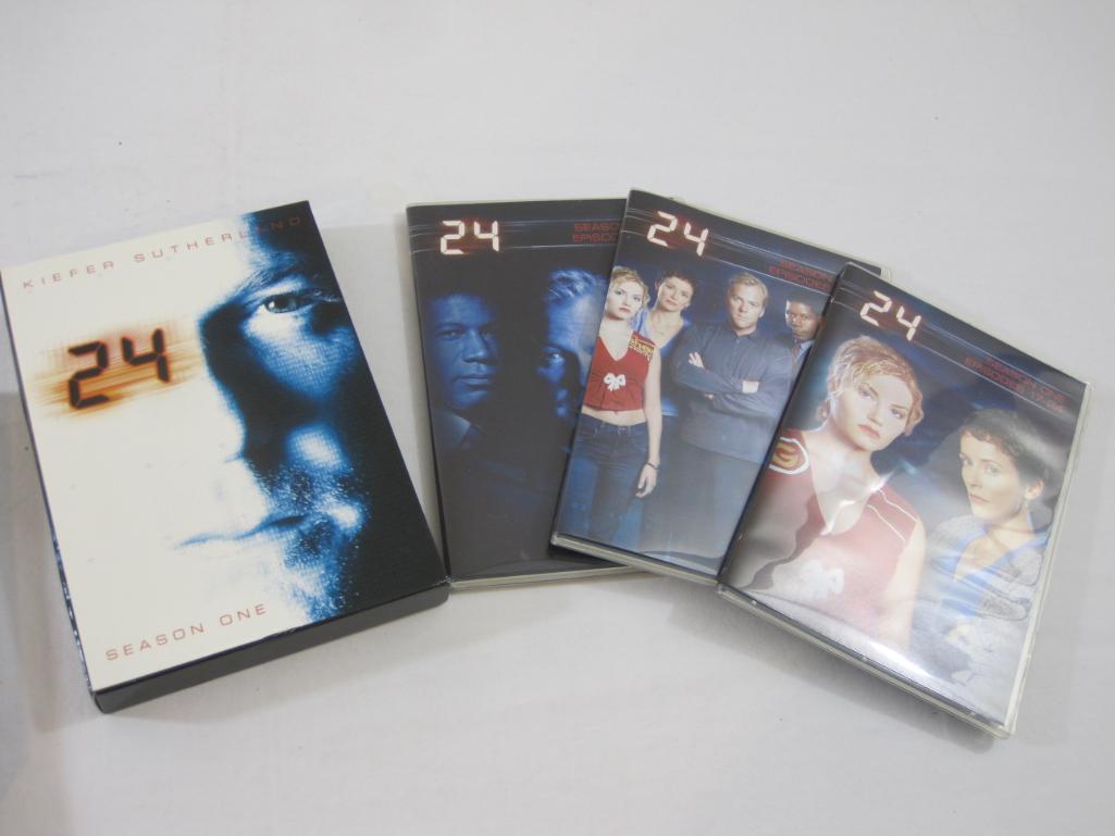 Seven Seasons of 24 Starring Kiefer Sutherland DVDs, all are sealed except season 1 which is