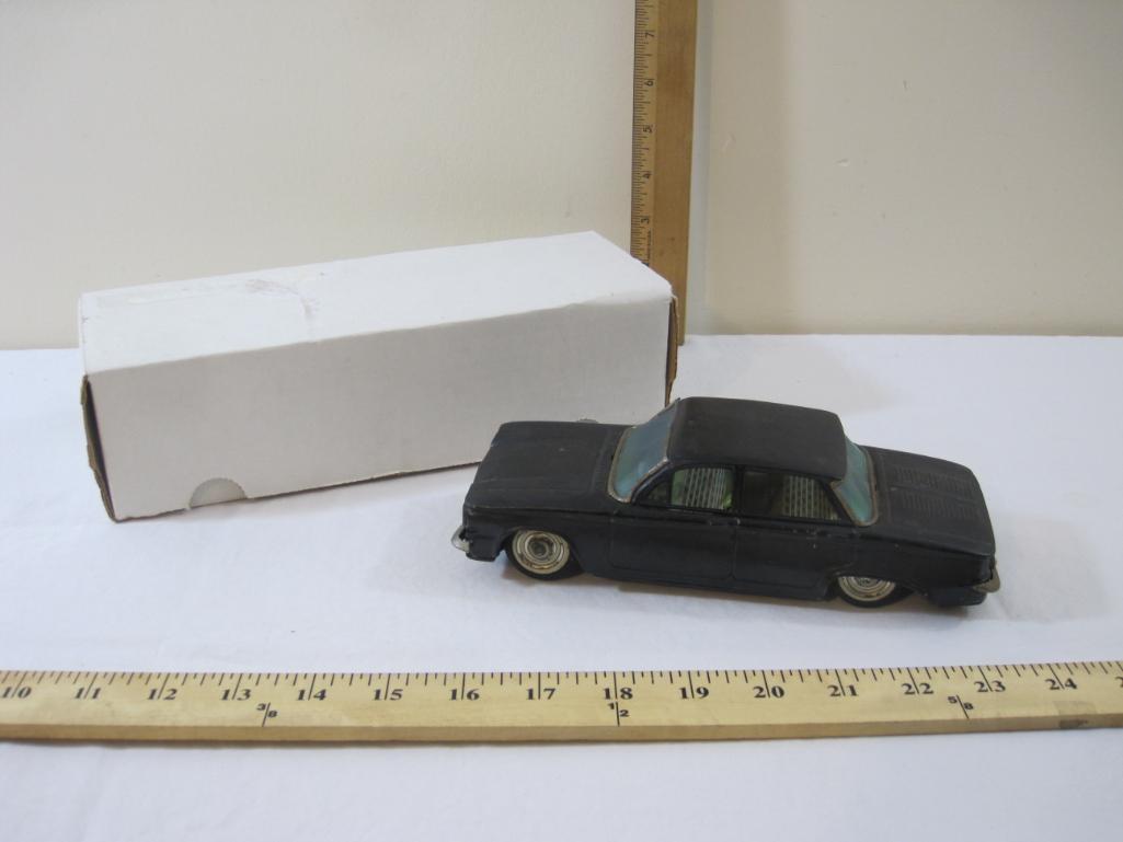 Bandai Black Metal Chevrolet Corvair Friction Car, Japan, AS IS, 10 oz